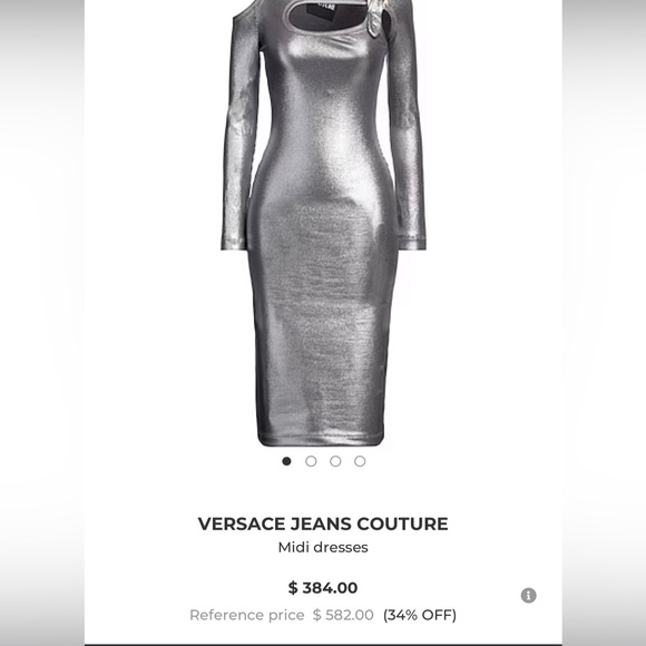 Versace silver midi dress - Picture 3 of 5